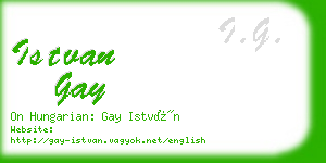 istvan gay business card